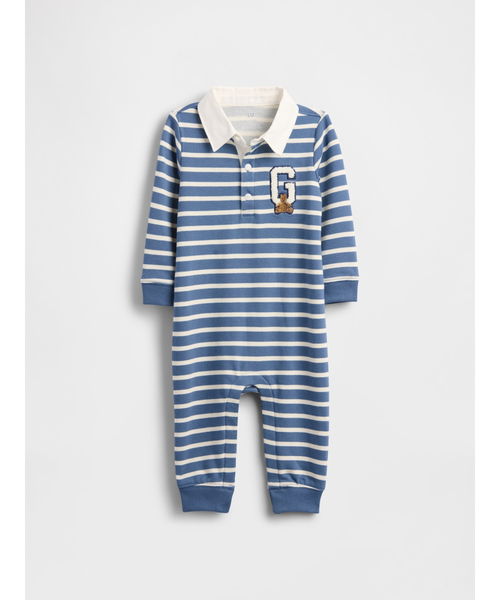 GAP（ギャップ）の「ヴィンテージソフト バーシティスタイル くまさん Gapロゴ カバーオール (ベビー)（ロンパース・キッズ・ブルー/ピンク・60cm/80ｃｍ/70cm/90cm/50cm）」の2枚目の写真