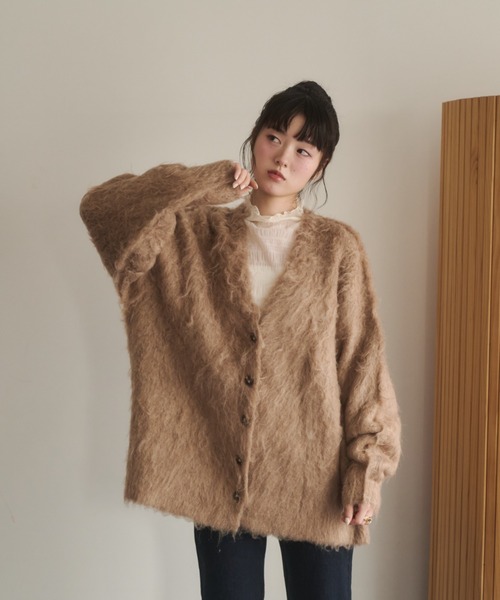 REMOON（リムーン）の「シャギーニットルーズカーディガン