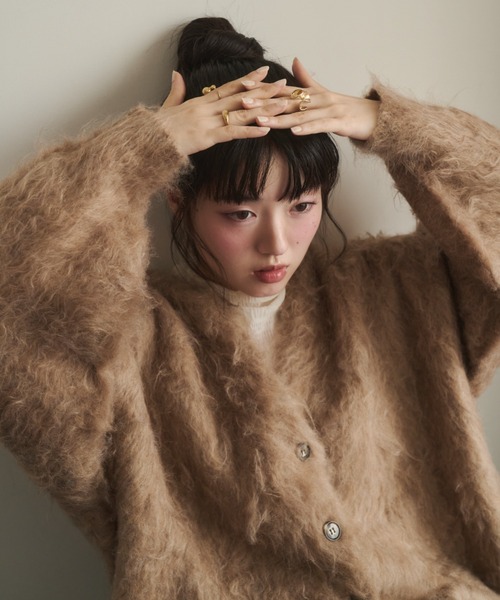 REMOON（リムーン）の「シャギーニットルーズカーディガン