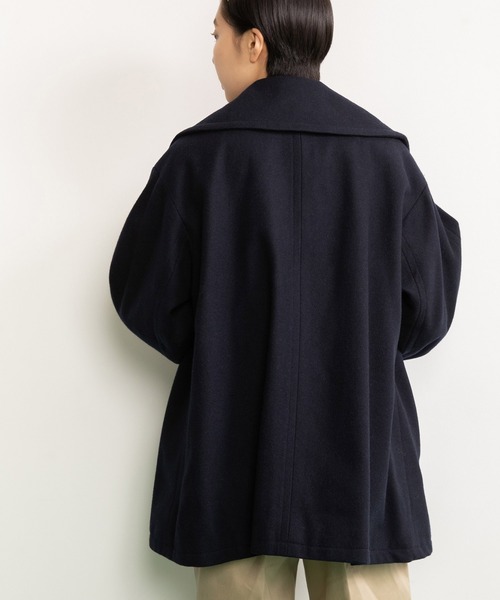 CHILD WOMAN（チャイルドウーマン）の「ハードメルトン ルーズPコート（ピーコート・レディース・ネイビー・FREE）」の12枚目の写真