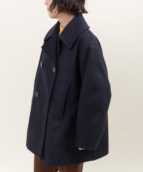 CHILD WOMAN（チャイルドウーマン）の「ハードメルトン ルーズPコート（ピーコート・レディース・ネイビー・FREE）」の15枚目の写真