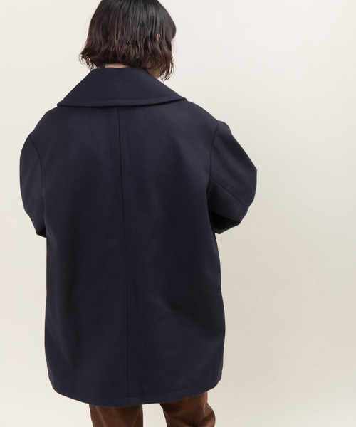 CHILD WOMAN（チャイルドウーマン）の「ハードメルトン ルーズPコート（ピーコート・レディース・ネイビー・FREE）」の17枚目の写真