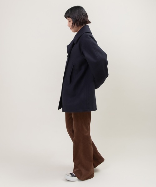 CHILD WOMAN（チャイルドウーマン）の「ハードメルトン ルーズPコート（ピーコート・レディース・ネイビー・FREE）」の20枚目の写真