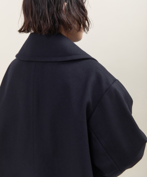 CHILD WOMAN（チャイルドウーマン）の「ハードメルトン ルーズPコート（ピーコート・レディース・ネイビー・FREE）」の18枚目の写真