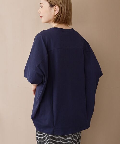 AMERICAN HOLIC(アメリカンホリック)の「接触冷感前後ニュアンスプルオーバー(Tシャツ/カットソー・レディース・アイボリー/ベージュ/ネイビー・L/M)」の22枚目の写真
