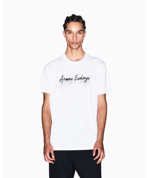 ARMANI EXCHANGE(アルマーニエクスチェンジ)の「【A|X アルマーニ エクスチェンジ】AXロゴ 半袖クルーネックTシャツ/REGULAR(Tシャツ/カットソー・メンズ・ブラック/ホワイト・X-LARGE/X-SMALL/SMALL/MEDIUM/LARGE/XX-LARGE)」の2枚目の写真