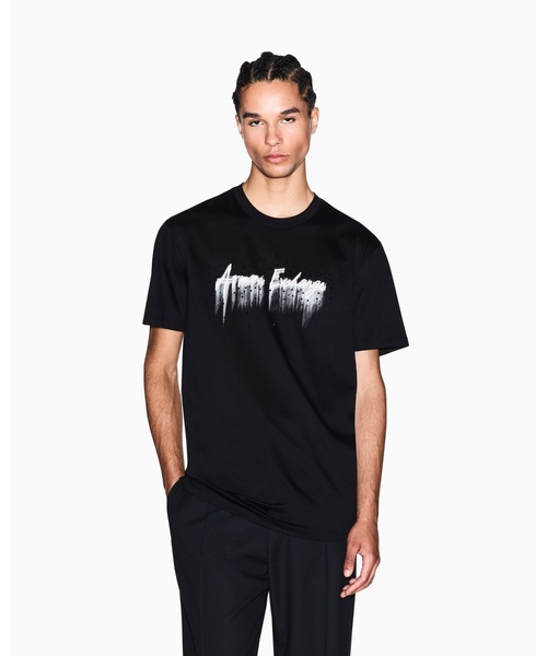 ARMANI EXCHANGE(アルマーニエクスチェンジ)の「【A|X アルマーニ エクスチェンジ】AXロゴ 半袖クルーネックTシャツ/REGULAR(Tシャツ/カットソー・メンズ・ブラック/ホワイト・X-LARGE/X-SMALL/SMALL/MEDIUM/LARGE/XX-LARGE)」の1枚目の写真