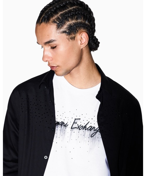 ARMANI EXCHANGE(アルマーニエクスチェンジ)の「【A|X アルマーニ エクスチェンジ】AXロゴ 半袖クルーネックTシャツ/REGULAR(Tシャツ/カットソー・メンズ・ブラック/ホワイト・X-LARGE/X-SMALL/SMALL/MEDIUM/LARGE/XX-LARGE)」の8枚目の写真