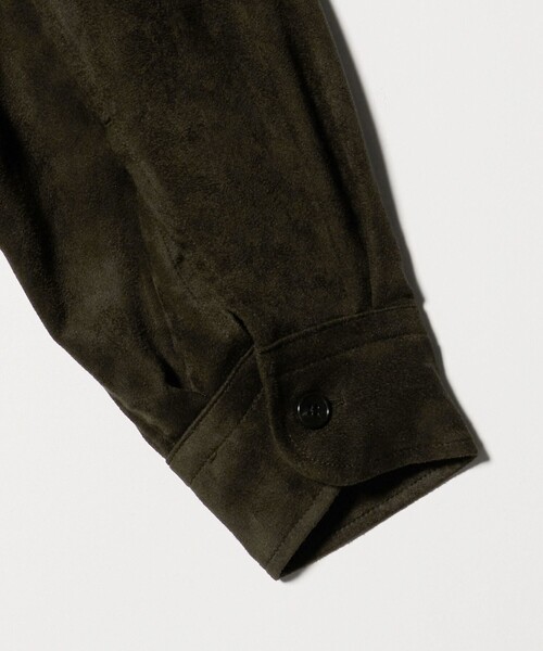 UNITED ARROWS(ユナイテッドアローズ)の「スエードライク レギュラーカラー オーバーシャツ(シャツ/ブラウス・メンズ・オリーブ/ブラック・S/L/M/XL)」の14枚目の写真