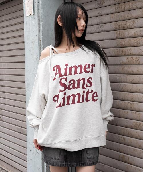 WEGO（ウィゴー）の「WEGO/【25年秋冬新作】2WAYグラフィックワンショルBIGスウェット（スウェット・レディース・その他1/その他2/その他3/その他4/その他5/その他6/その他7/その他8・FREE）」の6枚目の写真