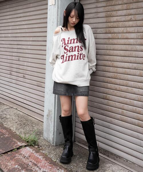 WEGO（ウィゴー）の「WEGO/【25年秋冬新作】2WAYグラフィックワンショルBIGスウェット（スウェット・レディース・その他1/その他2/その他3/その他4/その他5/その他6/その他7/その他8・FREE）」の14枚目の写真