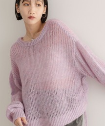 LOWRYS FARM | ドロストモヘアＶプルオーバーＬＳ  583240(ニット/セーター)