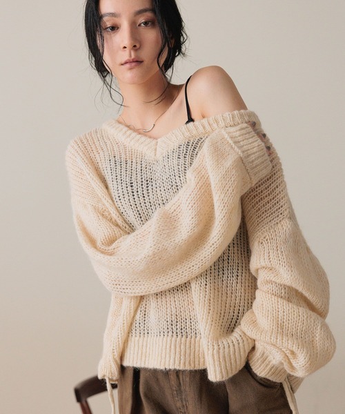 その他 SHOP ドロストモヘアVプルオーバーLS 583240（ニット/セーター