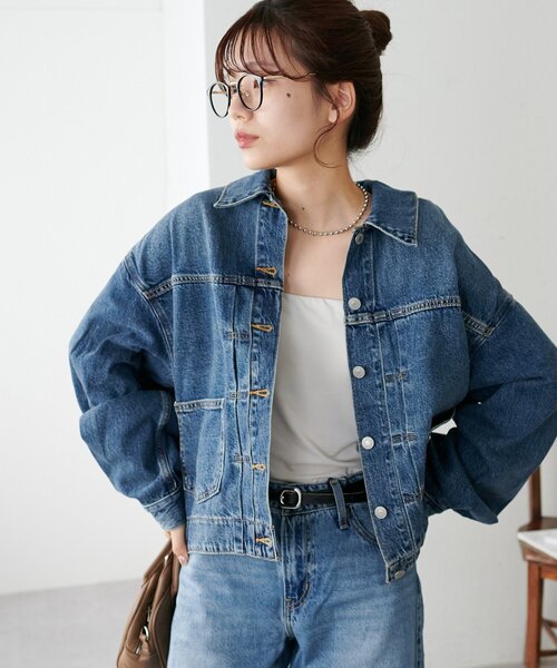 DISCOAT(ディスコート)の「LEVIS BALLOON SLEEVE TRCKER JK(デニムジャケット・レディース・サックスブルー・SMALL)」の2枚目の写真
