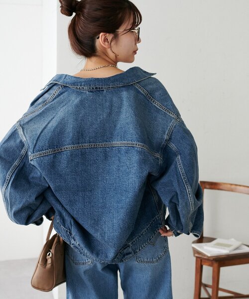 DISCOAT(ディスコート)の「LEVIS BALLOON SLEEVE TRCKER JK(デニムジャケット・レディース・サックスブルー・SMALL)」の5枚目の写真