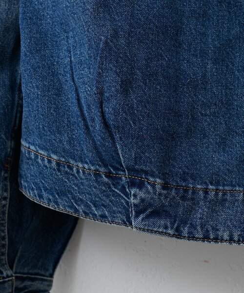 DISCOAT(ディスコート)の「LEVIS BALLOON SLEEVE TRCKER JK(デニムジャケット・レディース・サックスブルー・SMALL)」の10枚目の写真