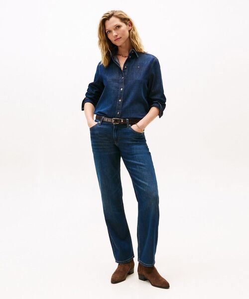 TOMMY HILFIGER(トミーヒルフィガー)の「デニムミロレギュラーシャツ(シャツ/ブラウス・レディース・インディゴブルー・32inch/34inch/36inch)」の3枚目の写真