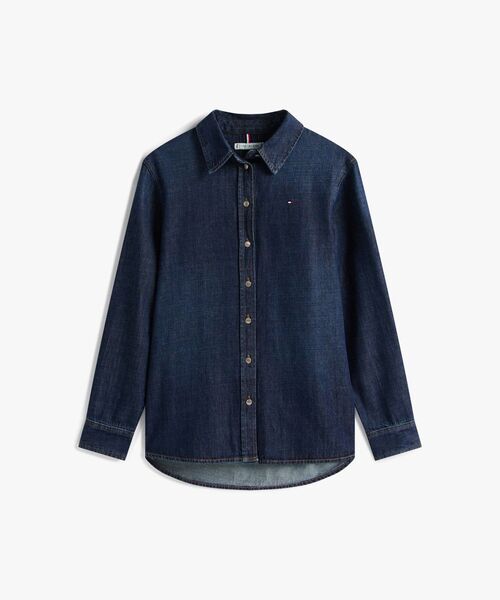 TOMMY HILFIGER(トミーヒルフィガー)の「デニムミロレギュラーシャツ(シャツ/ブラウス・レディース・インディゴブルー・32inch/34inch/36inch)」の5枚目の写真