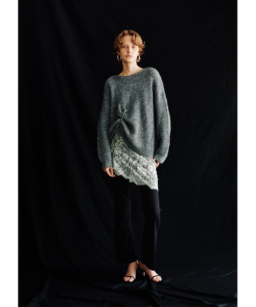 LARUTA(ラルータ)の「【LARUTA】シャギー片畦ニットプルオーバー(ニット/セーター・レディース・ミント/モカ/アイボリー/サックスブルー/チャコールグレー・FREE)」の11枚目の写真