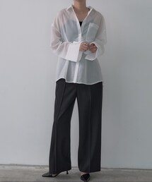 GALLEST | Comfy SET UP|イージーストレートワイドパンツ【セットアップ対応/通勤/カセット服】(その他パンツ)