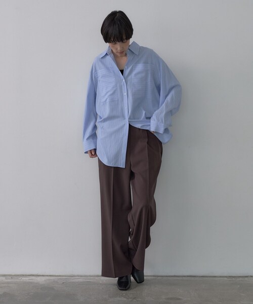 GALLEST(ギャレスト)の「Comfy SET UP|イージーストレートワイドパンツ【セットアップ対応/通勤/カセット服】(その他パンツ・レディース・ブラック/ブラウン系その他/ベージュ・34/36/38/40)」の19枚目の写真