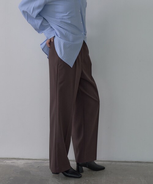 GALLEST(ギャレスト)の「Comfy SET UP|イージーストレートワイドパンツ【セットアップ対応/通勤/カセット服】(その他パンツ・レディース・ブラック/ブラウン系その他/ベージュ・34/36/38/40)」の16枚目の写真