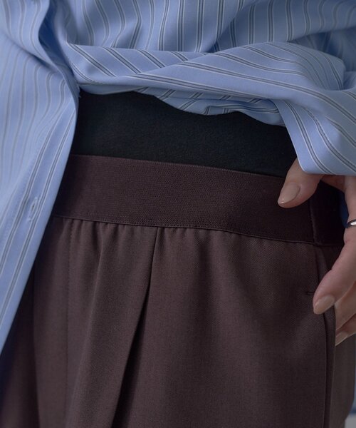 GALLEST(ギャレスト)の「Comfy SET UP|イージーストレートワイドパンツ【セットアップ対応/通勤/カセット服】(その他パンツ・レディース・ブラック/ブラウン系その他/ベージュ・34/36/38/40)」の13枚目の写真