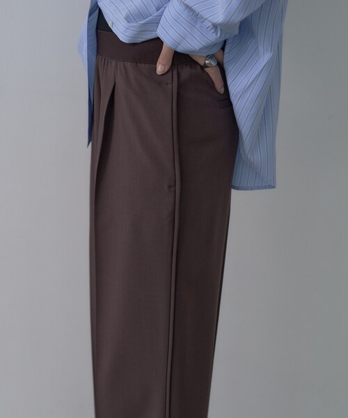 GALLEST(ギャレスト)の「Comfy SET UP|イージーストレートワイドパンツ【セットアップ対応/通勤/カセット服】(その他パンツ・レディース・ブラック/ブラウン系その他/ベージュ・34/36/38/40)」の12枚目の写真