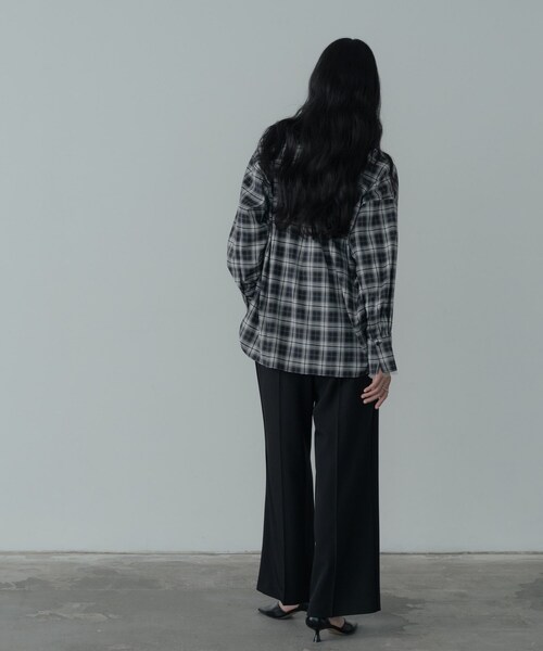 GALLEST(ギャレスト)の「Comfy SET UP|イージーストレートワイドパンツ【セットアップ対応/通勤/カセット服】(その他パンツ・レディース・ブラック/ブラウン系その他/ベージュ・34/36/38/40)」の9枚目の写真