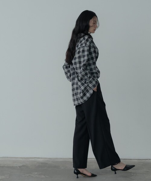 GALLEST(ギャレスト)の「Comfy SET UP|イージーストレートワイドパンツ【セットアップ対応/通勤/カセット服】(その他パンツ・レディース・ブラック/ブラウン系その他/ベージュ・34/36/38/40)」の8枚目の写真