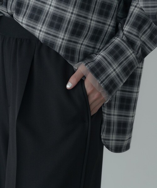 GALLEST(ギャレスト)の「Comfy SET UP|イージーストレートワイドパンツ【セットアップ対応/通勤/カセット服】(その他パンツ・レディース・ブラック/ブラウン系その他/ベージュ・34/36/38/40)」の6枚目の写真