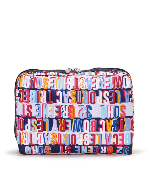 LeSportsac（レスポートサック）の「EXTRA LARGE RECTANGULAR COSMETIC ダウンタウンNYC（ポーチ・レディース・ブルー・FREE）」の2枚目の写真
