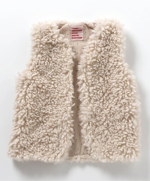 BREEZE（ブリーズ）の「ファーベスト（ベスト・キッズ・アイボリー/ブラウン・110/90/130）」の3枚目の写真