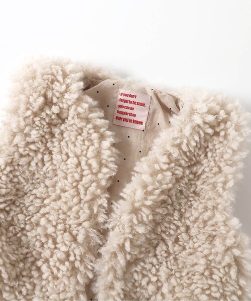 BREEZE（ブリーズ）の「ファーベスト（ベスト・キッズ・アイボリー/ブラウン・110/90/130）」の7枚目の写真