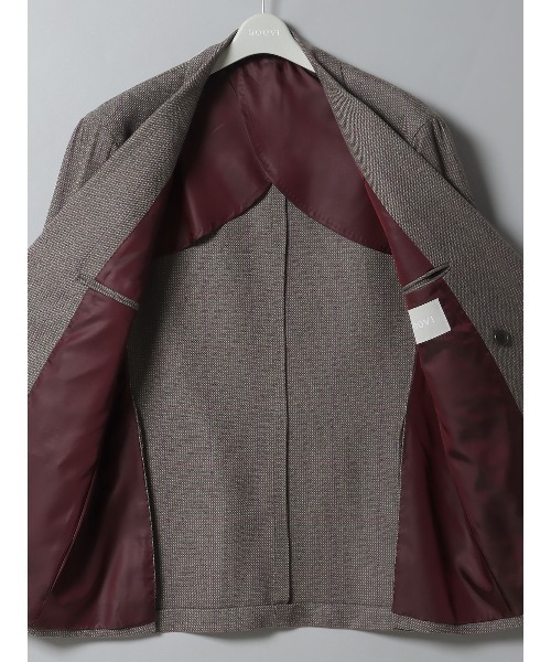 セール】GOOVI ダブルブレストジャケット ウールソフトツイード