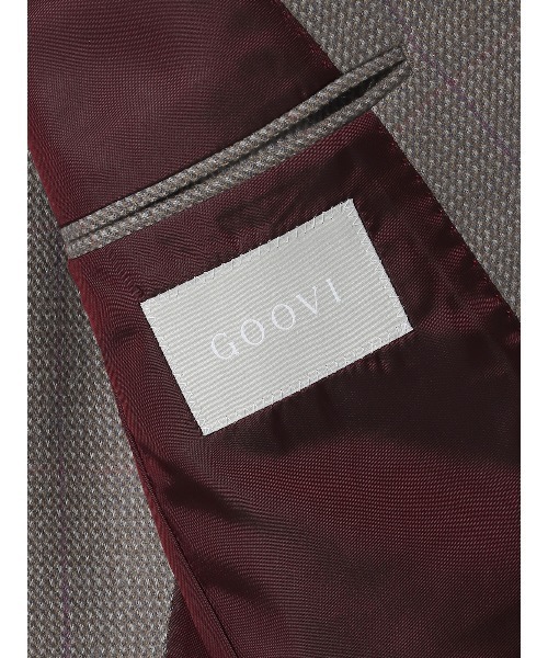 SUIT SQUARE（スーツスクエア）の「GOOVI ダブルブレストジャケット ウールソフトツイード（テーラードジャケット・メンズ・ベージュ系・1/2/3）」の8枚目の写真