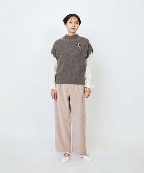 LOISIR（ロワズィール）の「ラムウール片畦ベスト（ベスト・レディース・ブラウン系その他/サックスブルー/モカ・FREE）」の11枚目の写真