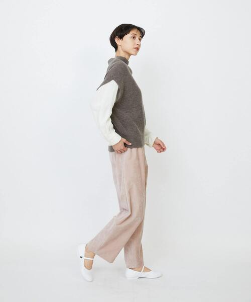 LOISIR（ロワズィール）の「ラムウール片畦ベスト（ベスト・レディース・ブラウン系その他/サックスブルー/モカ・FREE）」の14枚目の写真