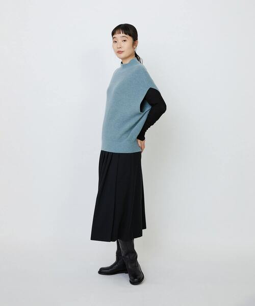 LOISIR（ロワズィール）の「ラムウール片畦ベスト（ベスト・レディース・ブラウン系その他/サックスブルー/モカ・FREE）」の22枚目の写真