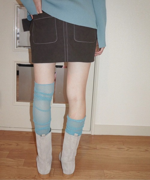 musubore（ムスボレ）の「low waist suede mini skirt / ローウエストスエードミニスカート（スカート・レディース・ダークブラウン/ベージュ・FREE）」の21枚目の写真