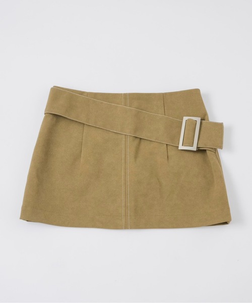 musubore（ムスボレ）の「low waist suede mini skirt / ローウエストスエードミニスカート（スカート・レディース・ダークブラウン/ベージュ・FREE）」の11枚目の写真