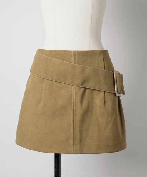 low waist suede mini skirt / ローウエストスエードミニスカート