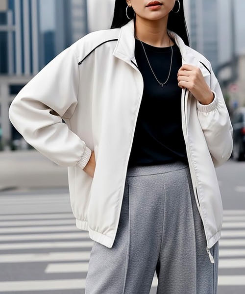 【美品】Heve シャーリングブルゾン　ホワイト　ヘイブ 美品】Heve シャーリングブルゾン ホワイト ヘイブ