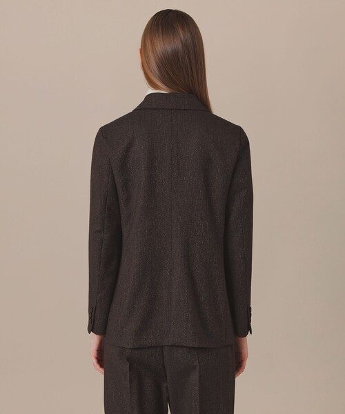 MACKINTOSH LONDON(マッキントッシュ ロンドン)の「【WEB・一部店舗限定】ウールヘアラインストライプジャケット(テーラードジャケット・レディース・ダークブラウン・38)」の5枚目の写真
