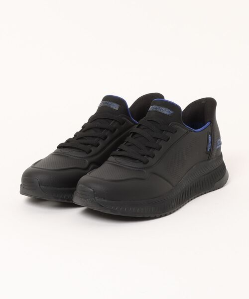 SKECHERS(スケッチャーズ)の「《SKECHERS》51BOBS SQUAD 4-DIRECT ST(スニーカー・メンズ・ブラック×ブラック/グレー系その他/ネイビー・28.0cm/27.0cm/26.0cm/25.5cm/26.5cm/27.5cm/25.0cm/24.5cm)」の1枚目の写真