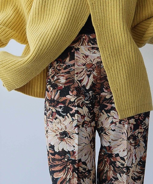 ELFRANK（エルフランク）の「ゴブランフラワー テーパードパンツ ゴブラン織 花柄（その他パンツ・レディース・グレー/ベージュ・L/M/S）」の7枚目の写真