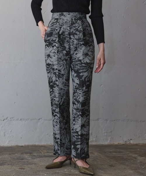 ELFRANK（エルフランク）の「ゴブランフラワー テーパードパンツ ゴブラン織 花柄（その他パンツ・レディース・グレー/ベージュ・L/M/S）」の17枚目の写真