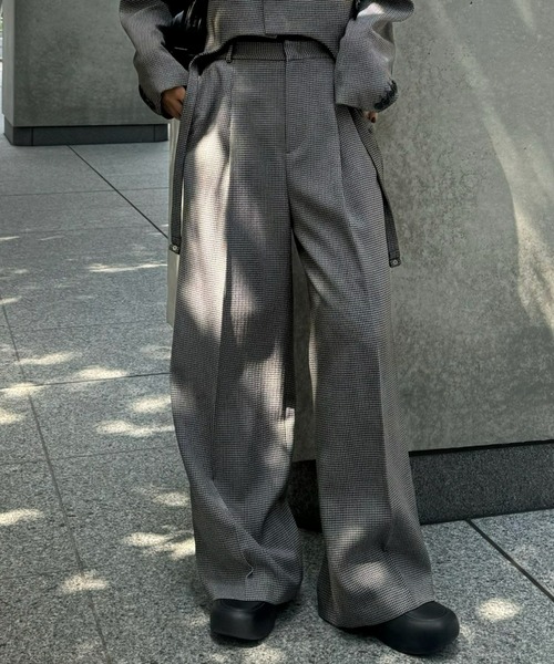 BONBOM×Ameri HOUNDSTOOTH STRAIGHT PANTS（その他パンツ）｜BONBOM