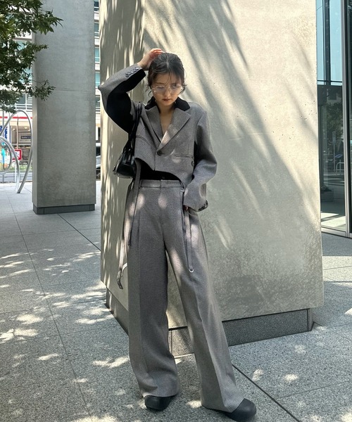 BONBOM（ボンボム）の「BONBOM×Ameri HOUNDSTOOTH STRAIGHT PANTS（その他パンツ・レディース・グレー/ブラウン・X-SMALL/SMALL/MEDIUM）」の11枚目の写真