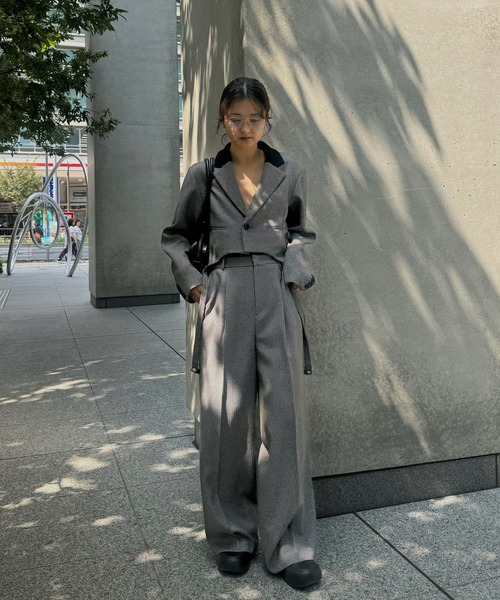 BONBOM（ボンボム）の「BONBOM×Ameri HOUNDSTOOTH STRAIGHT PANTS（その他パンツ・レディース・グレー/ブラウン・X-SMALL/SMALL/MEDIUM）」の9枚目の写真